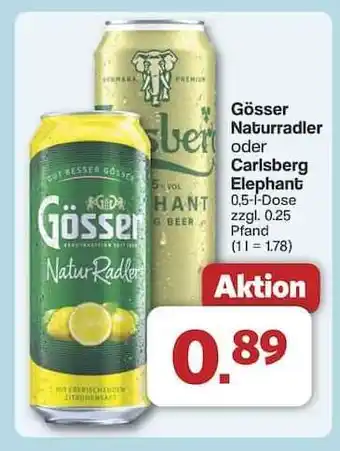 Famila Nord Ost Gösser Naturradler oder Carlsberg Elephant Angebot