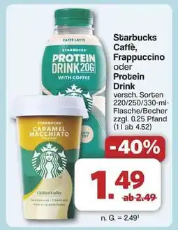Famila Nord Ost Starbucks Caffè, Frappuccino oder Protein Drink Angebot