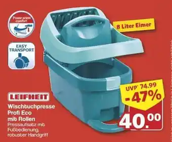 Famila Nord Ost LEIFHEIT Wischtuchpresse Profi Eco mit Rollen Angebot