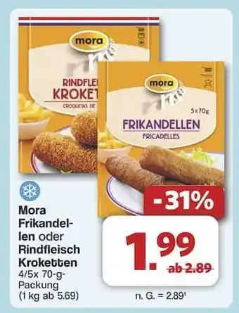 Famila Nord Ost Mora Frikandellen oder Rindfleisch Kroketten Angebot