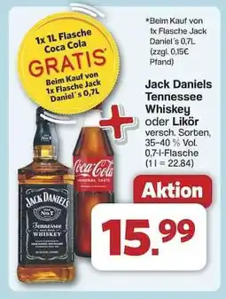 Famila Nord Ost Jack Daniels Tennessee Whiskey oder Likör Angebot