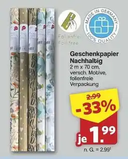 Famila Nord Ost Geschenkpapier Nachhaltig Angebot