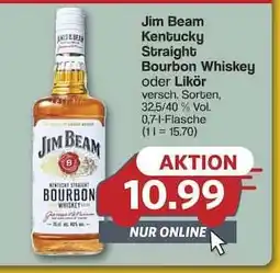 Famila Nord Ost Jim Beam Kentucky Straight Bourbon Whiskey oder Likör Angebot