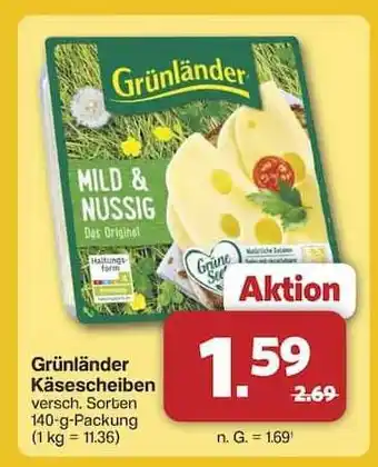 Famila Nord Ost Grünländer Käsescheiben Angebot