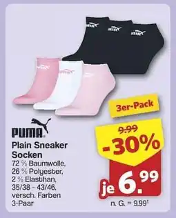 Famila Nord Ost Puma Plain Sneaker Socken Angebot