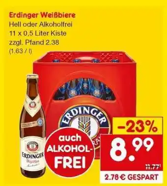 Netto Marken-Discount Erdinger Weißbiere Angebot