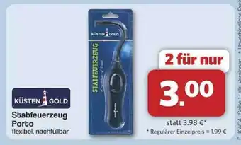 Famila Nord Ost KÜSTEN GOLD Stabfeuerzeug Porto Angebot