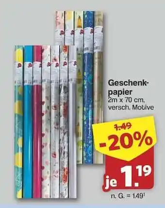Famila Nord Ost Geschenkpapier Angebot