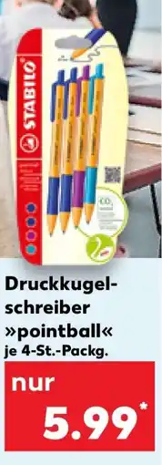Kaufland Druckkugelschreiber pointball je 4-St.-Packg Angebot