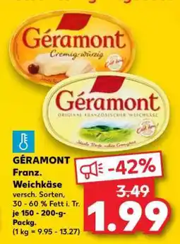 Kaufland GÉRAMONT Franz. Weichkäse Angebot