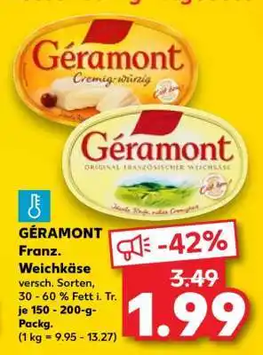 Kaufland GÉRAMONT Franz. Weichkäse Angebot