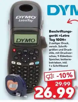 Kaufland Beschriftungsgerät Letra Tag 100H Angebot