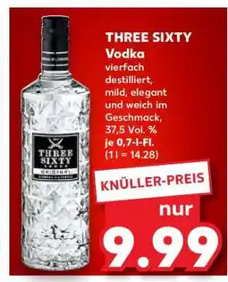 Kaufland Three Sixty Vodka Angebot