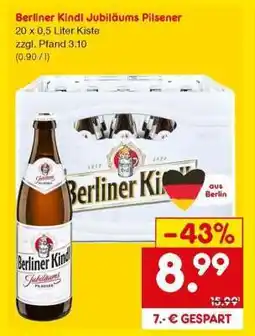 Netto Marken-Discount BERLINER KINDL Jubiläums Pilsener Angebot