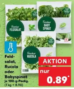 Kaufland Feldsalat, Rucola oder Babyspinat Angebot