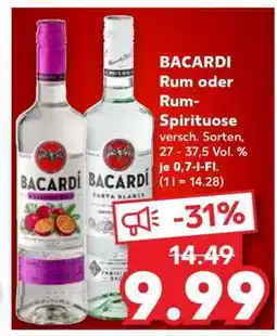 Kaufland BACARDI Rum oder Rum-Spirituose Angebot