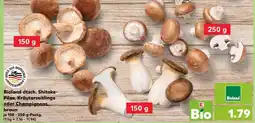 Kaufland Bioland dtsch. Shitake-Pilze, Kräuterseitlinge oder Champignons, braun Angebot