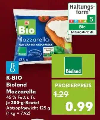 Kaufland K-BIO Bioland Mozzarella Angebot