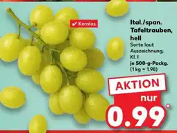 Kaufland Ital./span. Tafeltrauben, hell Angebot