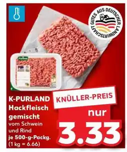 Kaufland K-PURLAND Hackfleisch gemischt Angebot