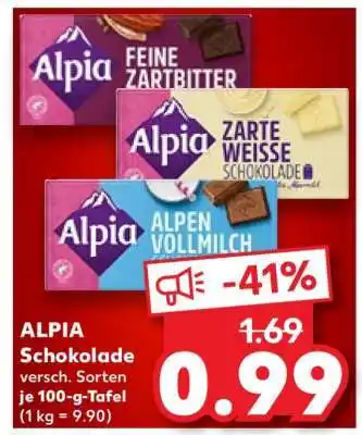 Kaufland Alpia Schokolade Angebot
