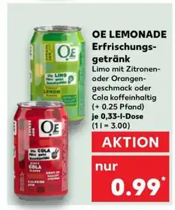 Kaufland OE LEMONADE Erfrischungsgetränk Angebot