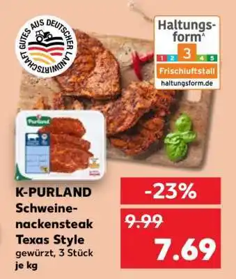 Kaufland K-PURLAND Schweinenackensteak Texas Style Angebot