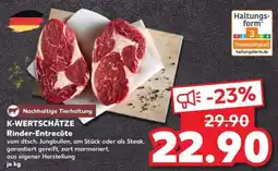 Kaufland K-WERTSCHÄTZE Rinder-Entrecôte Angebot