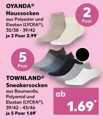 Kaufland TOWNLAND Sneakersocken Angebot