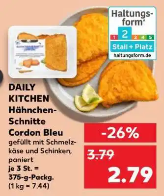 Kaufland DAILY KITCHEN Hähnchen-Schnitte Cordon Bleu Angebot