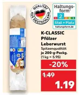 Kaufland K-CLASSIC Pfälzer Leberwurst Angebot