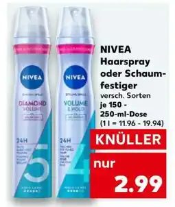 Kaufland NIVEA Haarspray oder Schaumfestiger Angebot