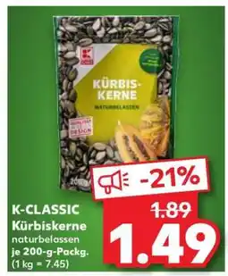 Kaufland K-CLASSIC Kürbiskerne naturbelassen Angebot