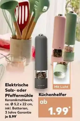 Kaufland Elektrische Salz- oder Pfeffermühle Angebot