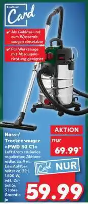 Kaufland Nass-/Trockensauger PWD 30 C1 Angebot