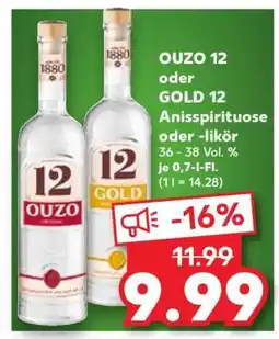 Kaufland OUZO 12 oder GOLD 12 Angebot