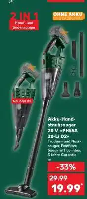 Kaufland Akku-Handstaubsauger 20 V PHSSA 20-Li D2 Angebot
