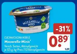 Aldi Süd Cucina/Cucina Nobile Mozzarella-Minis Angebot