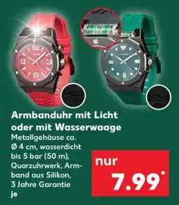 Kaufland Armbanduhr mit Licht oder mit Wasserwaage Angebot