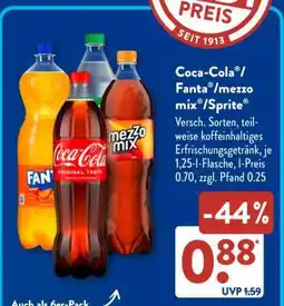 Aldi Süd Coca-Cola, Fanta, Mezzo Mix, Sprite Angebot