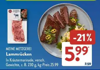 Aldi Süd MEINE METZGEREI Lammrücken Angebot