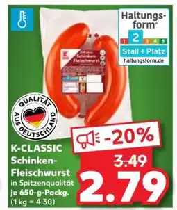 Kaufland K-CLASSIC Schinken- Fleischwurst Angebot