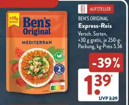 Aldi Süd Ben’s Original Express Reis Angebot