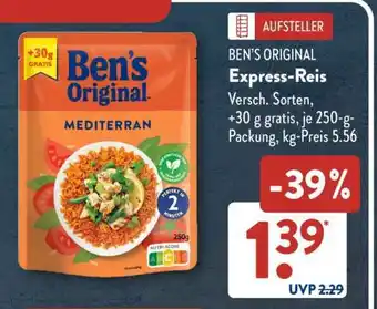 Aldi Süd Ben’s Original Express Reis Angebot