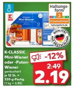 Kaufland K-CLASSIC Mini-Wiener oder -Puten-Wiener Angebot