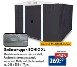 Aldi Süd Geräteschuppen BOHIO XL Angebot