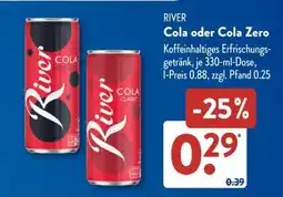 Aldi Süd RIVER Cola oder Cola Zero Angebot