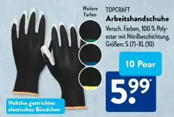 Aldi Süd TOPCRAFT Arbeitshandschuhe Angebot