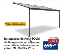 Aldi Süd Terrassenüberdachung SOLIS Angebot