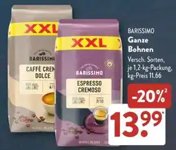 Aldi Süd BARISSIMO Ganze Bohnen Angebot